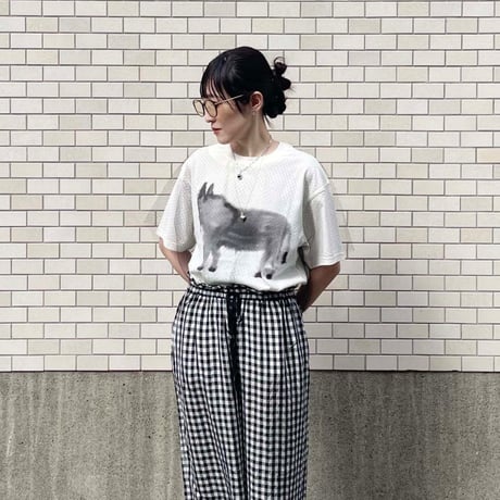 Wild Animals_UNISEX T-shirt (Donkey,Tree) / S