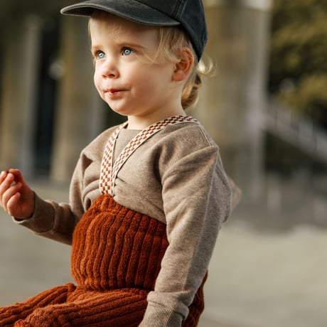 SILLY Silas Granny Teddy Warmy Footless Collection_Cinnamon Checked