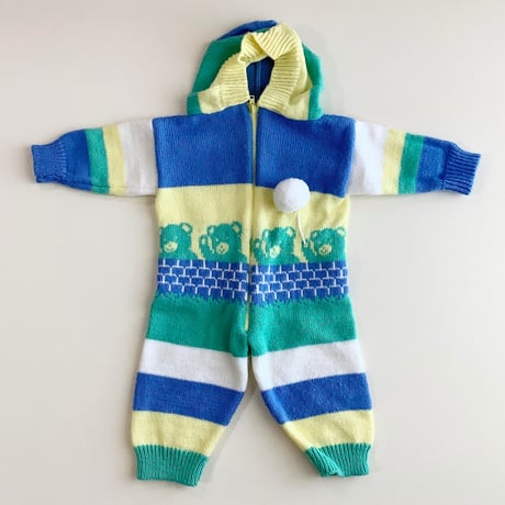 bear knitting snowsuit