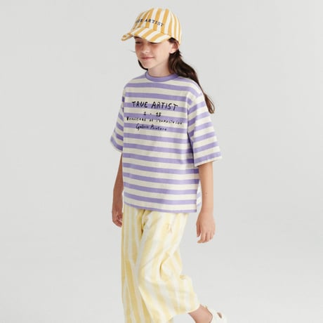 TRUE ARTIST_Cap (Yellow Stripes,Navy Blue Stripes) / 54,58cm