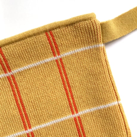 LIGNE NOIRE E._TARTAN ZIP POCHETTE (YELLOW/ORANGE)