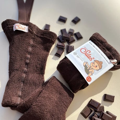 SILLY Silas Teddy Warmy Footless Collection_Chocolate Brown