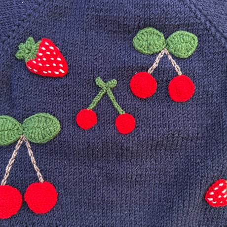 RKO_Cherry Sweater (GREY/NAVY) / 1-2,3-4,5-6years