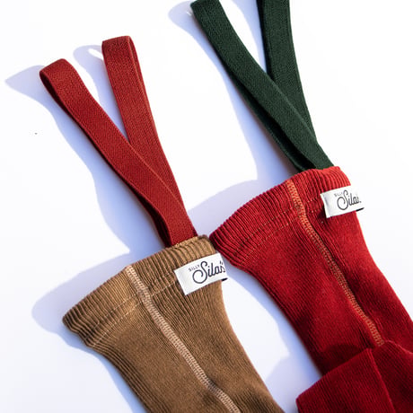 SILLY Silas Footless Collection_Maple Leaf × Dark Forest Green