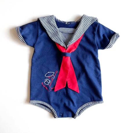 embroidery sailor romper