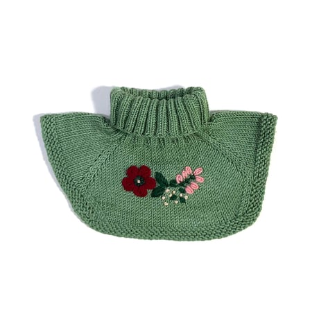 RKO_Embroidery Scarf (GREY/PINK/GREEN) / 1-3,3-5years