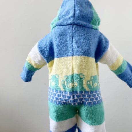 bear knitting snowsuit