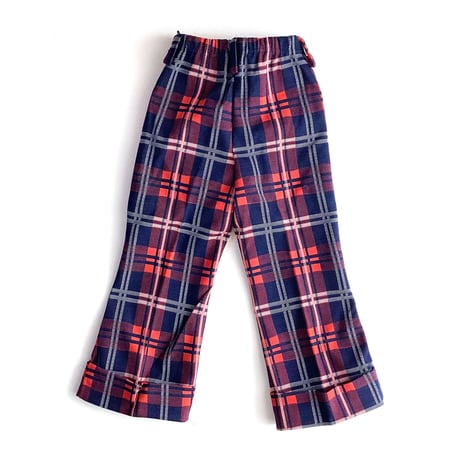 70s plaid pants (dead stock) _Navy / 4years