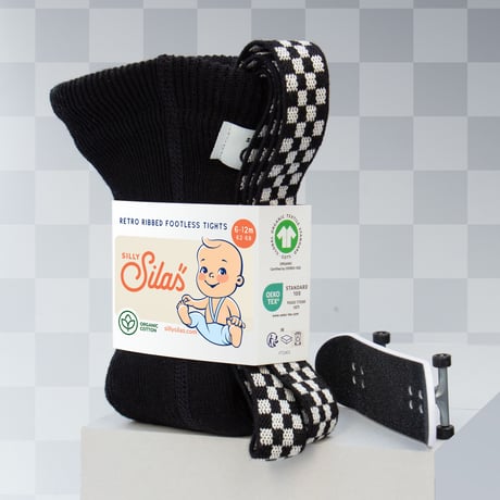 SILLY Silas Footless Collection_Classic Black Checked