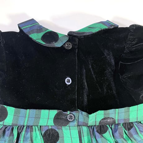 dots velvet romper / 24months