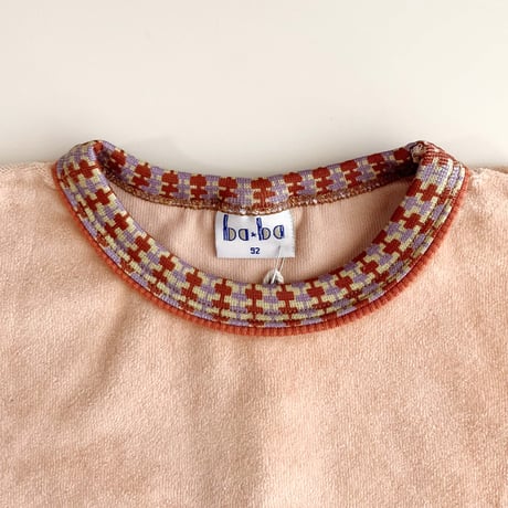 Ba*Ba kidswear_Long Sleeve (VELVET PEACH/BLOCKS) / 110,116cm