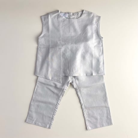 Eshvikids_LINEN SET (GREY/PINK/YELLOW) / 3,4years