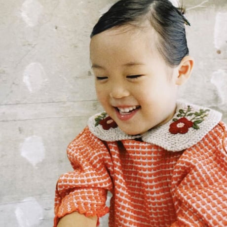 RKO_Embroidery Collar (GREY/GREEN/RED) / 1-3,3-5years