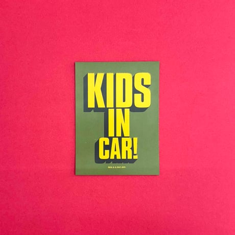 KIDS IN CAR! (車用マグネット)