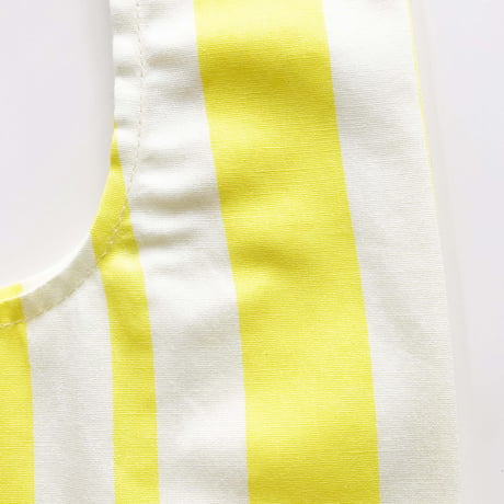 mė stripe cotton bag_Raspberry Red/Lemon Yellow/Lavender×Cinnamon