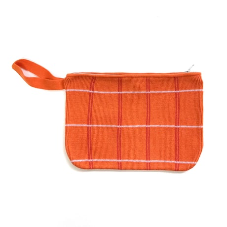 LIGNE NOIRE E._TARTAN ZIP POCHETTE (YELLOW/ORANGE)