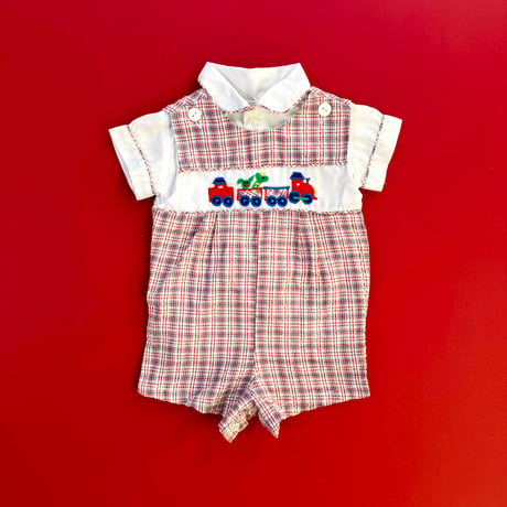 train romper&blouse outfit (dead stock) / 3-6months