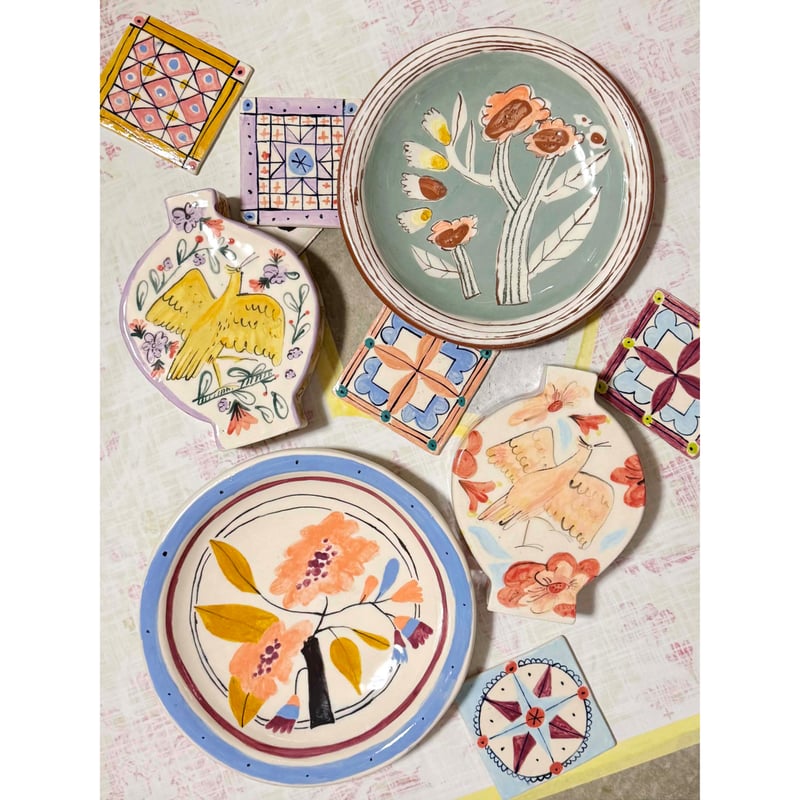 Celia Wood_DINNER PLATES (blue,misty green) | 2