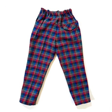 70s plaid pants / 120cm