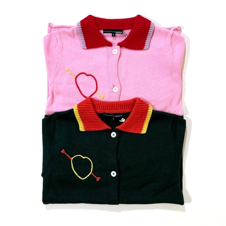 LIGNE NOIRE E._SHIRT (PINK,DARK GREEN) / 6years・120cm