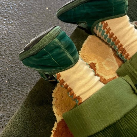 Ba*Ba kidswear_Medium Socks (BLUE/BLOCKS) / 11~13,13.5~15.5,22.5~24cm