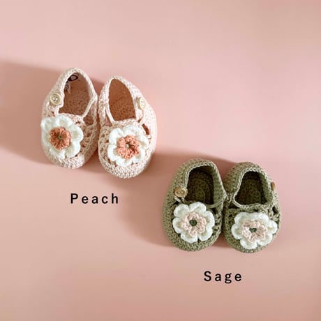 RKO_Booties / 0-3,3-6months (Peach,Sage)