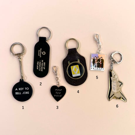 black and white key chain