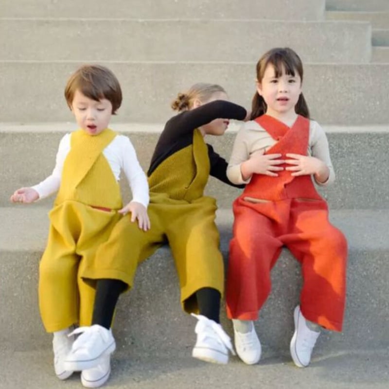 NAMUUU_CROSSNECK OVERALLS (Camel/Poppy Red/Oliv
