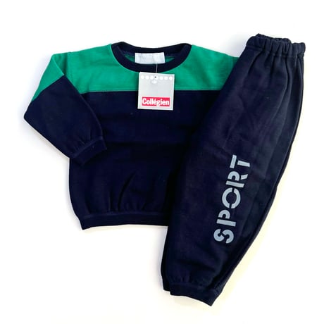 70s sweat tops&pants set (dead stock) / 18months