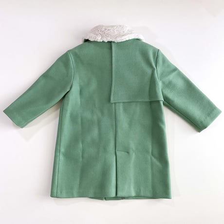 Eshvikids_FOX FUR COAT (BURGUNDY/GREEN) / 3,4,5,6years