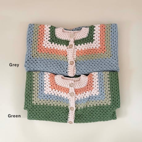 RKO_Cardigan (Grey,Green) / 5-6years