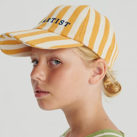 TRUE ARTIST_Cap (Yellow Stripes,Navy Blue Stripes) / 54,58cm