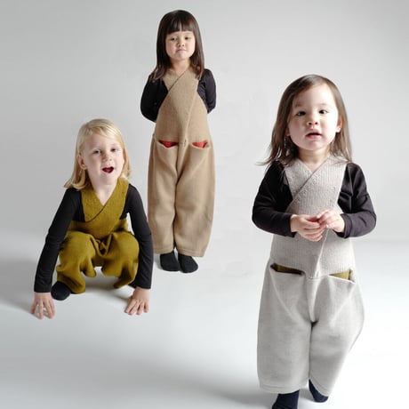 NAMUUU_CROSSNECK OVERALLS (Camel/Poppy Red/Olive) / 4years