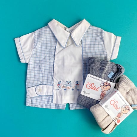 plaid bear shirts / 0-3months