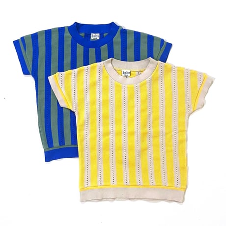 Ba*Ba kidswear_Knit Shirt (YELLOW,GREEN BLUE) / 5-6,7-8years