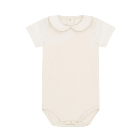 Vild-House of Little_COLLARED BODYSUIT (NATURAL ECRU/NATURAL PINK) / 3-6,9-12months