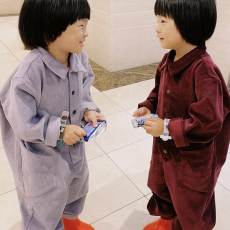Eshvikids_OVERALL (BURGUNDY/LAVENDER) / 3,4,5,6years