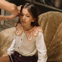 BALC_Blouse (WHITE&ORANGE) / 4years