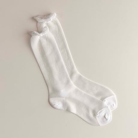 2e CHESTS×MARCOMONDE_GLITTER SHEER LADYS socks (Gold,L.Blue,Coral,White)