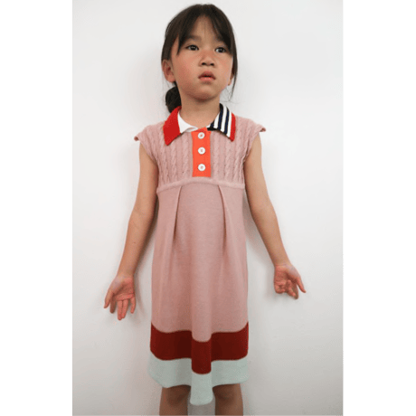 LIGNE NOIRE ENFANTS_ LITTLE DRESS (Vintage Pink) / 6years