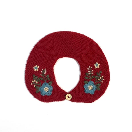 RKO_Embroidery Collar (GREY/GREEN/RED) / 1-3,3-5years