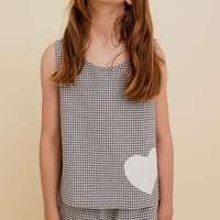 OXOX CLUB_SLEEVELESS CHECK TOP / 86-92,98-104,110-116cm