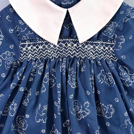 70s smocking dress / 2-3years