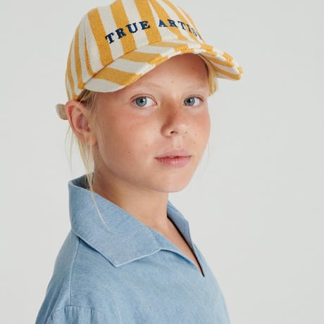 TRUE ARTIST_Cap (Yellow Stripes,Navy Blue Stripes) / 54,58cm