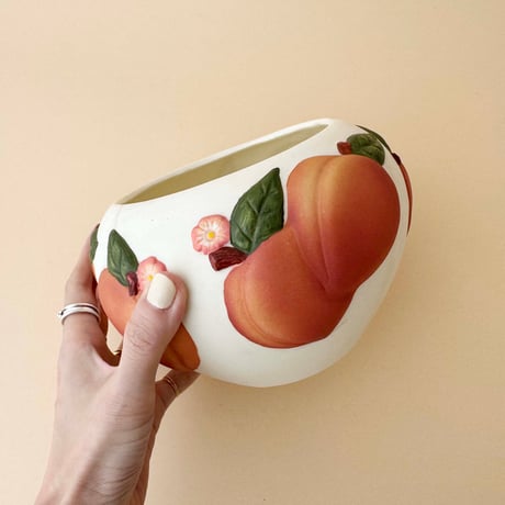 peach flower vase