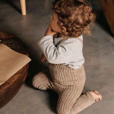 SILLY Silas Granny Teddy Warmy Footless Collection_Peanut Blend