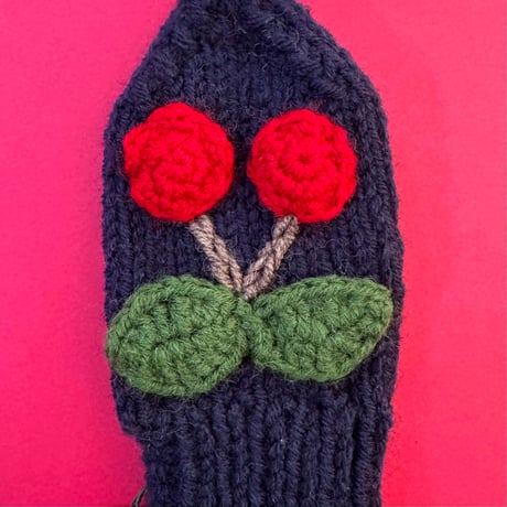 RKO_Cherry Mittens (NAVY) / 5-6years