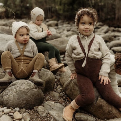 SILLY Silas Teddy Warmy Footless Collection_Chocolate Brown