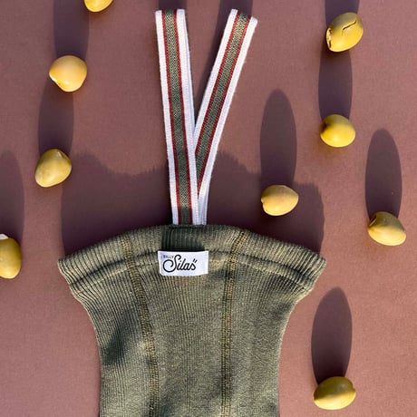 SILLY Silas Shorty Tights Collection_Olive Striped
