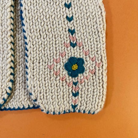 RKO_Floral Vest (GREY/BROWN/BLUE) / 3-4,5-6years